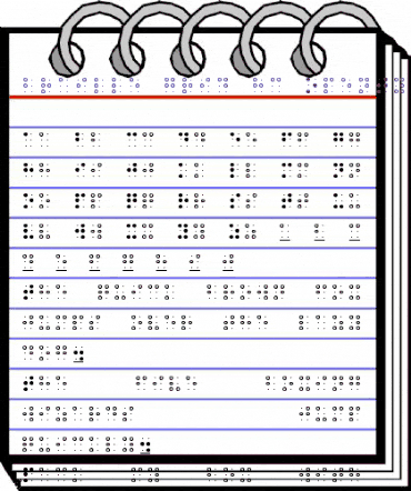 Braille Grid HC Regular animated font preview