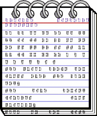 Braille Pinboard HC Regular animated font preview