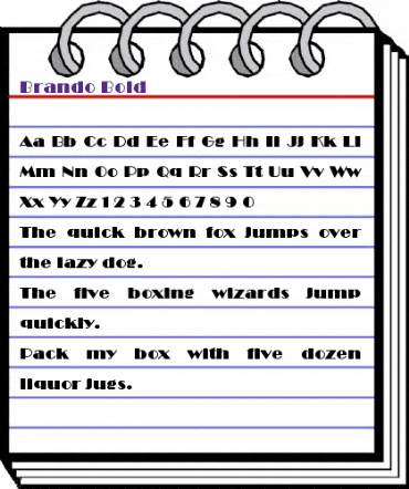 Brando Bold animated font preview