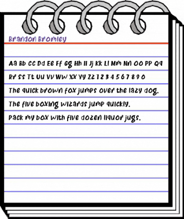 Brandon Bromley Regular animated font preview Brandon Bromley Regular animated font preview