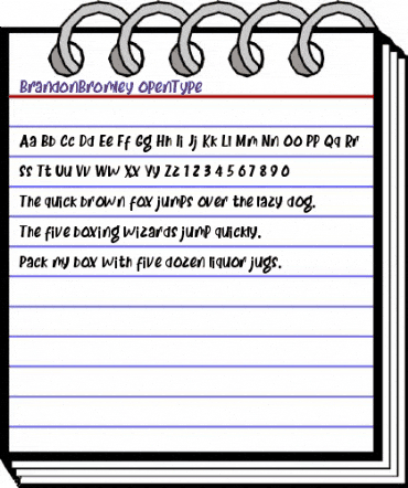 Brandon Bromley Regular animated font preview Brandon Bromley Regular animated font preview
