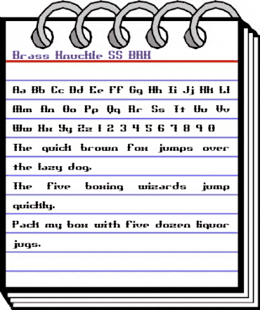 Brass Knuckle SS BRK Normal animated font preview Brass Knuckle SS BRK Normal animated font preview