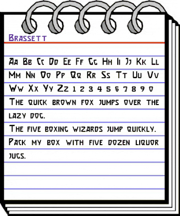 Brassett Normal animated font preview Brassett Normal animated font preview