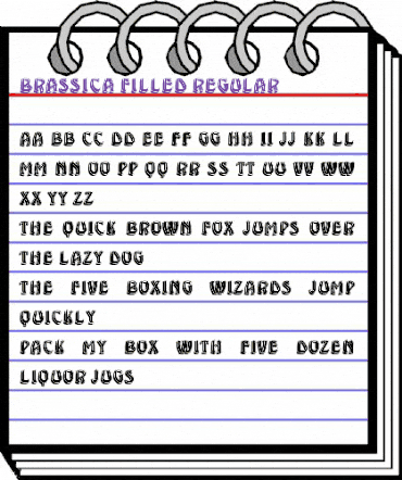 Brassica Filled Regular animated font preview Brassica Filled Regular animated font preview