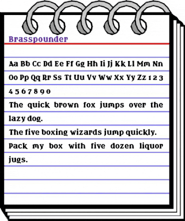 Brasspounder Regular animated font preview