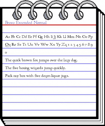 Bravo-Extended Normal animated font preview