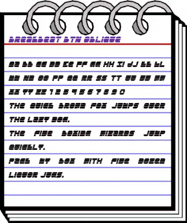 Breakbeat BTN Oblique animated font preview Breakbeat BTN Oblique animated font preview