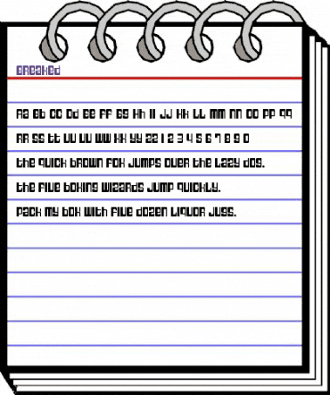 Breaked Regular animated font preview