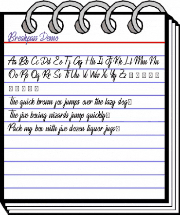 Breakpass Demo Regular animated font preview