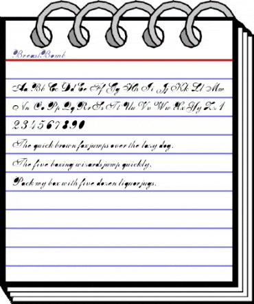 BreastBomb Regular animated font preview