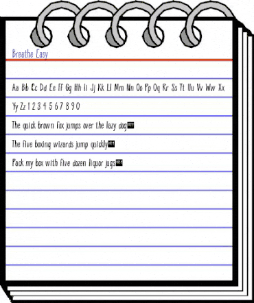 Breathe Easy - Demo Regular animated font preview
