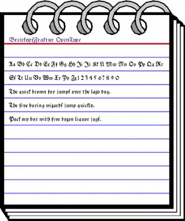 Breitkopf Fraktur Regular animated font preview