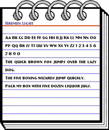 Bremen Regular animated font preview Bremen Regular animated font preview