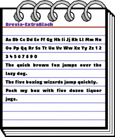 Brevia ExtraBlack Regular animated font preview