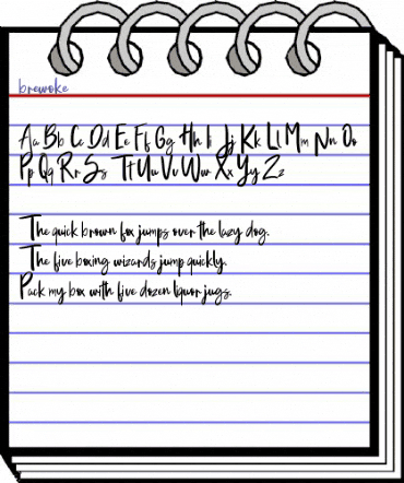 brewoke Regular animated font preview
