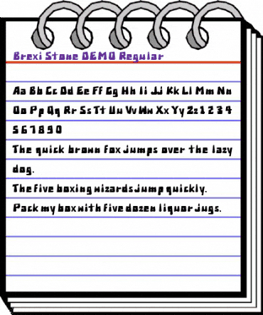Brexi Stone-DEMO Regular animated font preview