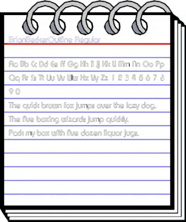 BrianBeckerOutline Regular animated font preview BrianBeckerOutline Regular animated font preview