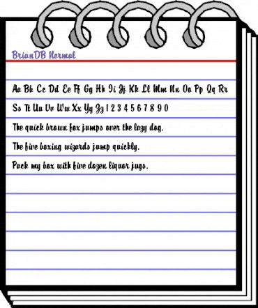BrianDB Normal animated font preview BrianDB Normal animated font preview