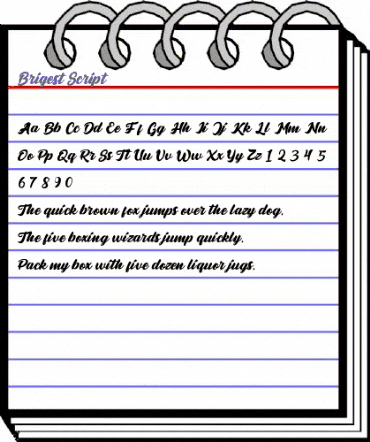 Brigest Script Regular animated font preview Brigest Script Regular animated font preview
