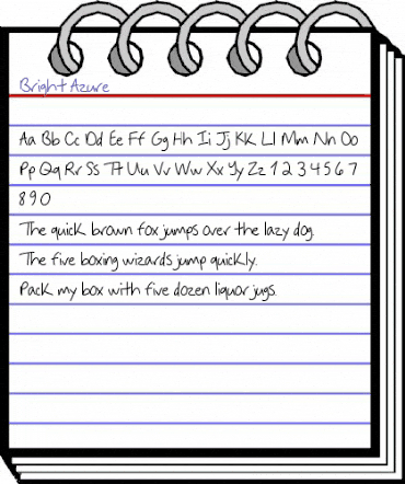Bright Azure Regular animated font preview