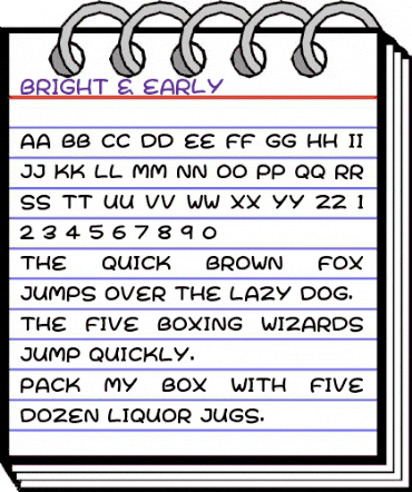 Bright & Early Regular animated font preview Bright & Early Regular animated font preview