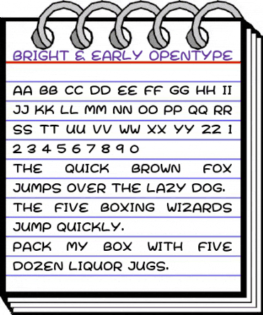 Bright & Early Regular animated font preview
