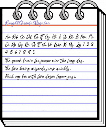 Bright Cheerful Regular animated font preview