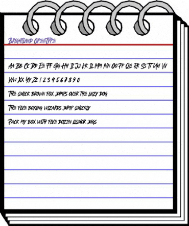 Brightland Regular animated font preview Brightland Regular animated font preview