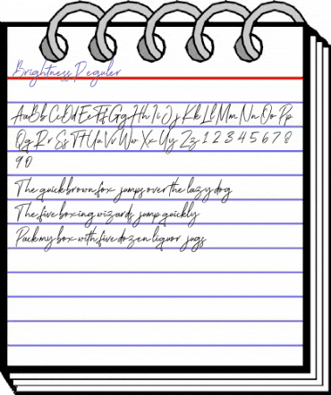 Brightness Regular animated font preview