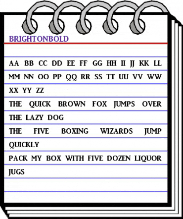BrightonBold Regular animated font preview