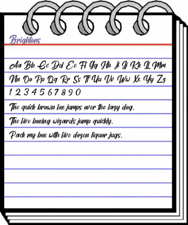 Brightons Regular animated font preview Brightons Regular animated font preview