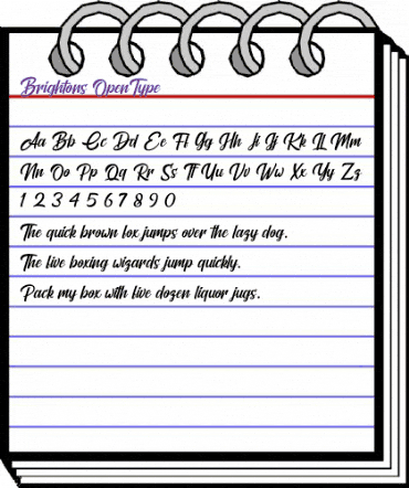 Brightons Regular animated font preview