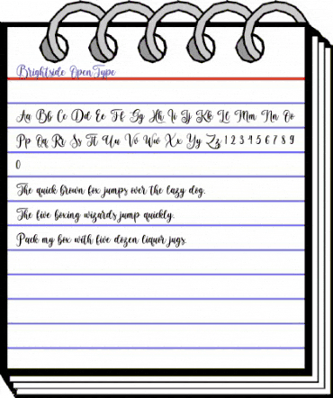 Brightside Regular animated font preview Brightside Regular animated font preview