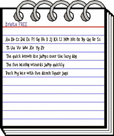 Brigita FREE Regular animated font preview Brigita FREE Regular animated font preview