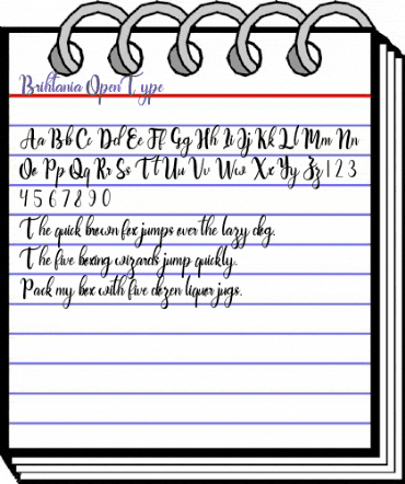 Brihtania Regular animated font preview Brihtania Regular animated font preview