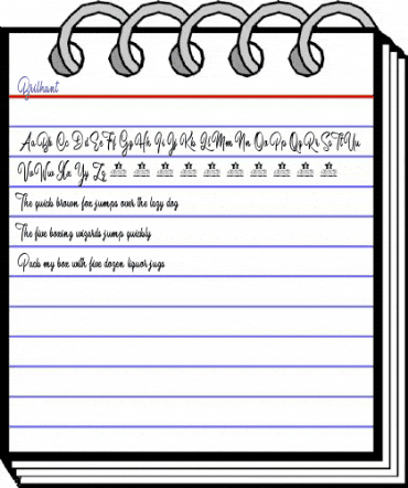 Brilhant Regular animated font preview Brilhant Regular animated font preview