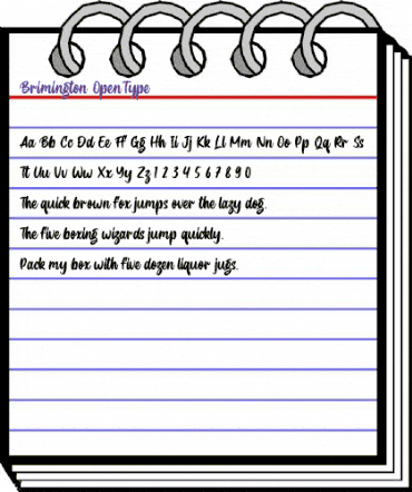 Brimington Regular animated font preview