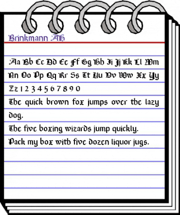 Brinkmann AH Regular animated font preview Brinkmann AH Regular animated font preview