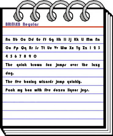BRINLEB Regular animated font preview BRINLEB Regular animated font preview