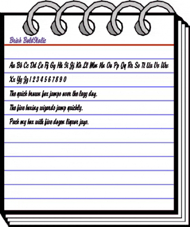 Brisk BoldItalic animated font preview Brisk BoldItalic animated font preview