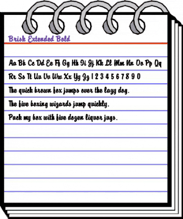 Brisk Extended Bold animated font preview Brisk Extended Bold animated font preview