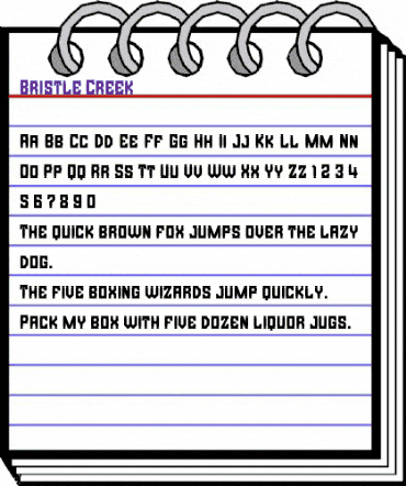 Bristle Creek Regular animated font preview Bristle Creek Regular animated font preview