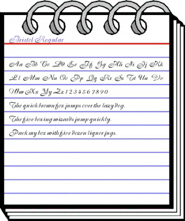 Bristol Regular animated font preview