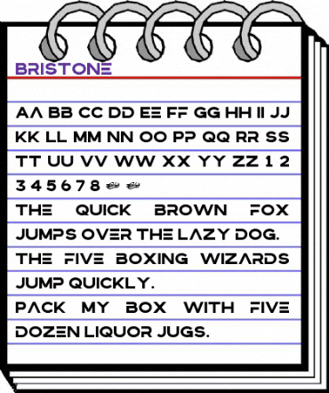 Bristone Regular animated font preview