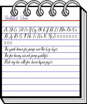 Bristteback Demo Regular animated font preview