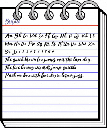 Britale Regular animated font preview