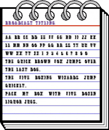 Broadcast Titling Regular animated font preview Broadcast Titling Regular animated font preview