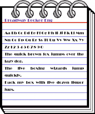 Broadway Becker Eng Regular animated font preview Broadway Becker Eng Regular animated font preview