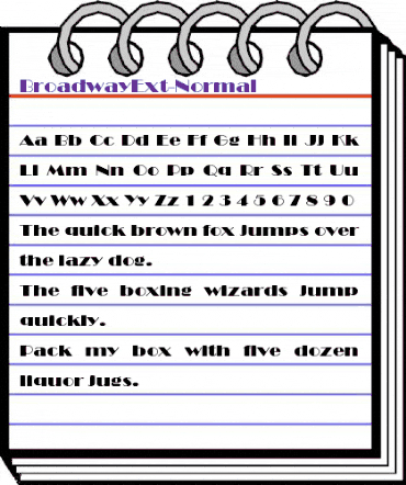 BroadwayExt-Normal Regular animated font preview BroadwayExt-Normal Regular animated font preview