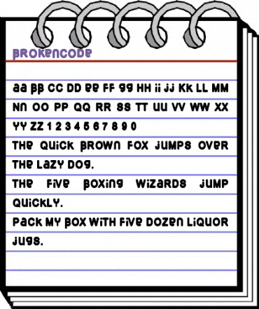 BrokenCode Regular animated font preview